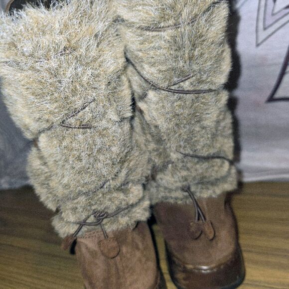 DANSKO FYODORA Sz 9.5/10 Brown Suede Aztec Embroiderd Faux Fur Pull-On Mid Boots - Picture 9 of 15